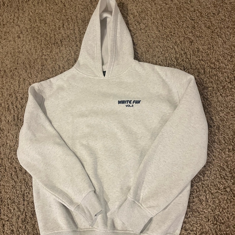 White Fox Light Grey Hoodie